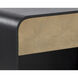 Algarve 34 X 28 inch Black / Champagne Gold Night Stand